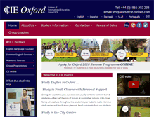 Tablet Screenshot of cie-oxford.com